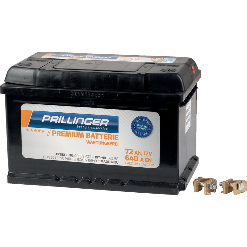 Prillinger Premium Batterie 12 V, 72 Ah, 640 A, Premium, 56821