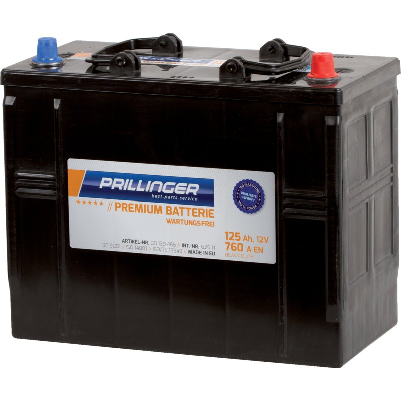 Prillinger Premium Batterie 12 V, 125 Ah, 760 A, Premium, 62511