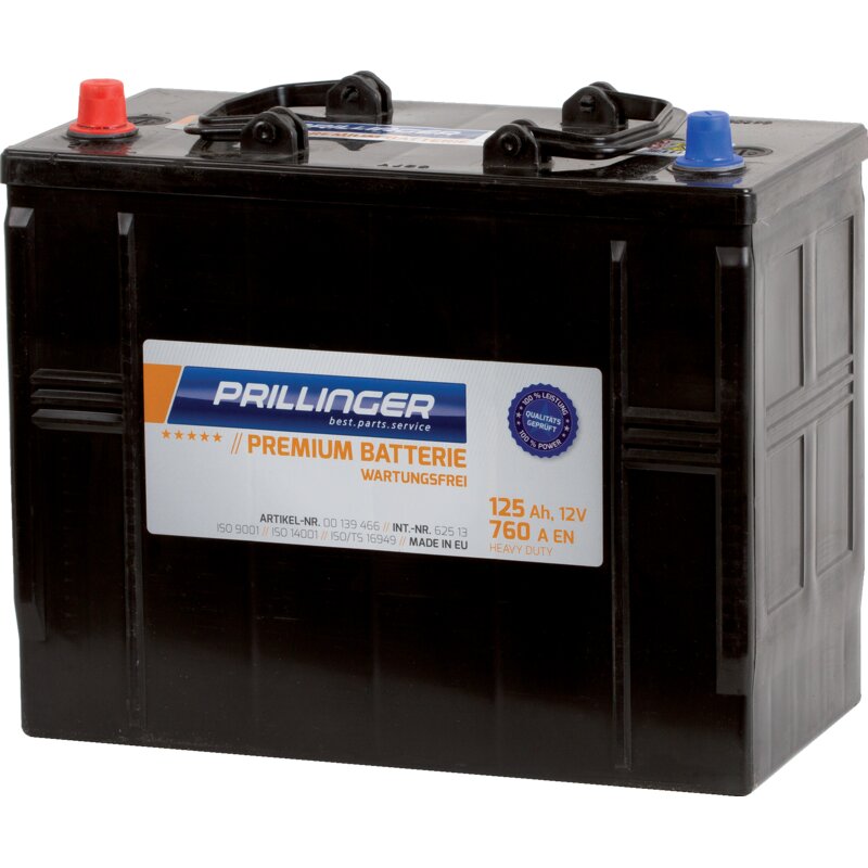 Prillinger Premium Batterie 12 V, 125 Ah, 760 A, Premium, 62513