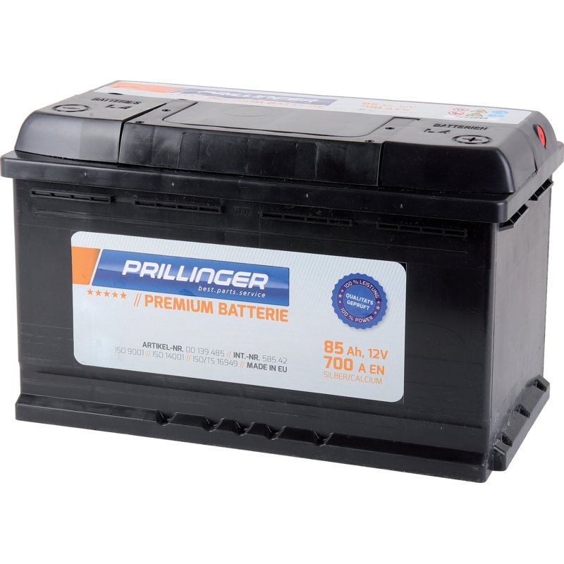 Prillinger Premium Batterie 12 V, 85 Ah, 700 A, Premium, 58542