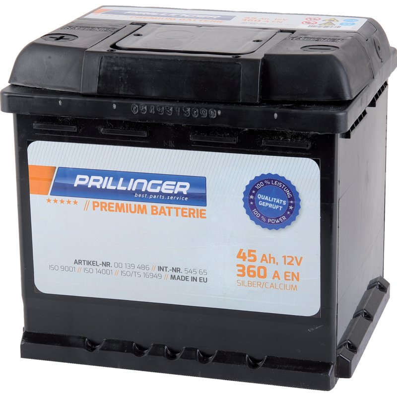 Prillinger Premium Batterie 12 V, 45 Ah, 360 A, Premium, 54565