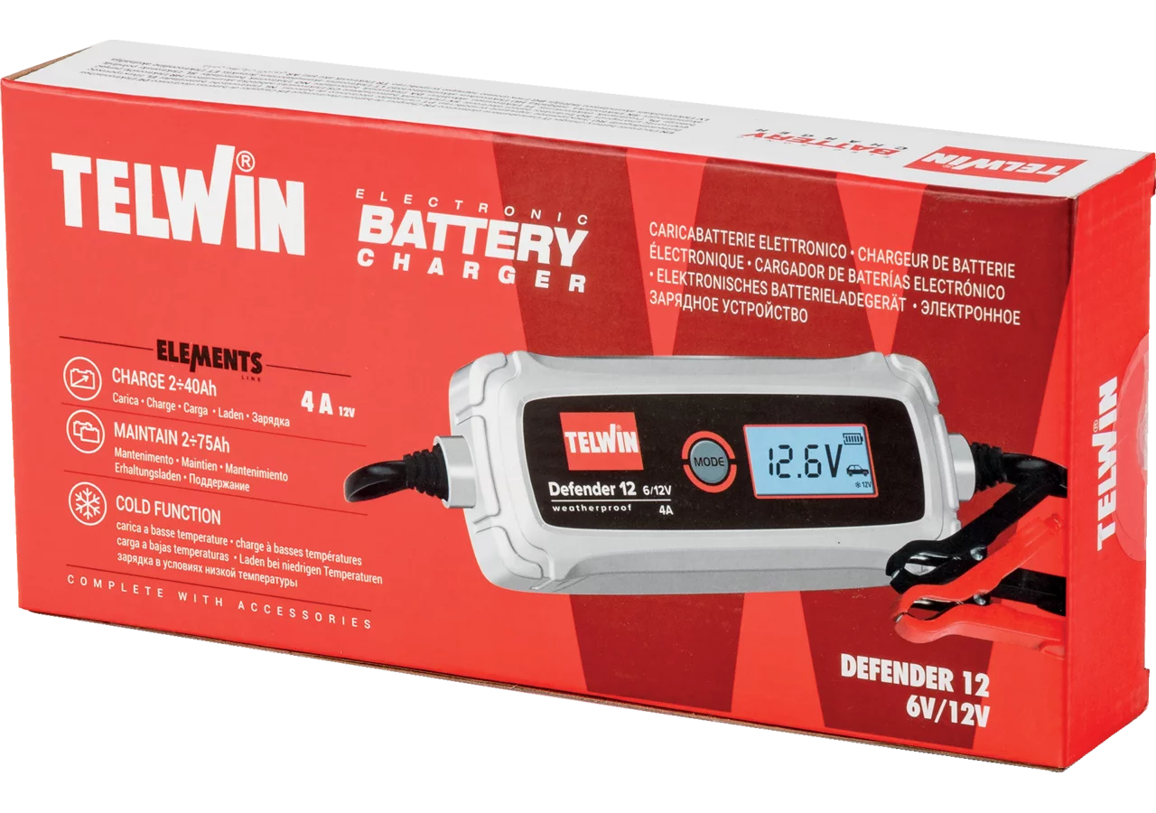 Batterieladegerät 6 / 12 V, 2 / 4 A, 2 - 40 Ah Defender 12 Telwin