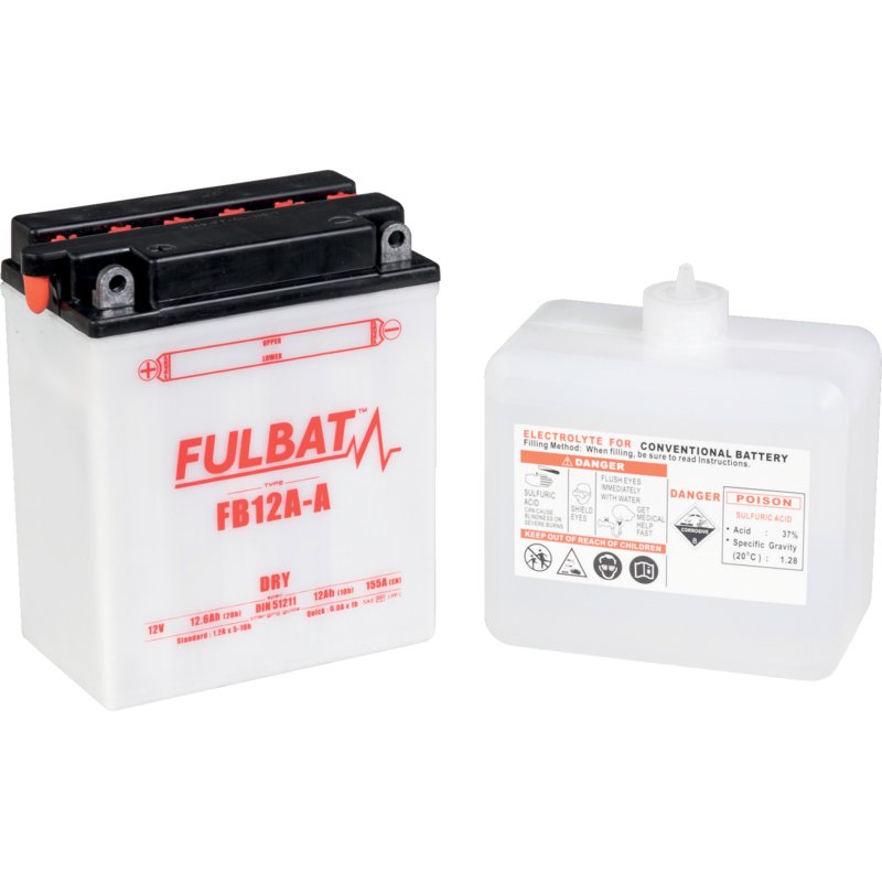Fulbat Batterie 12 V, 12,6 Ah, 155 A, Fulbat, FB12A - A 512 11 CB 12A-A