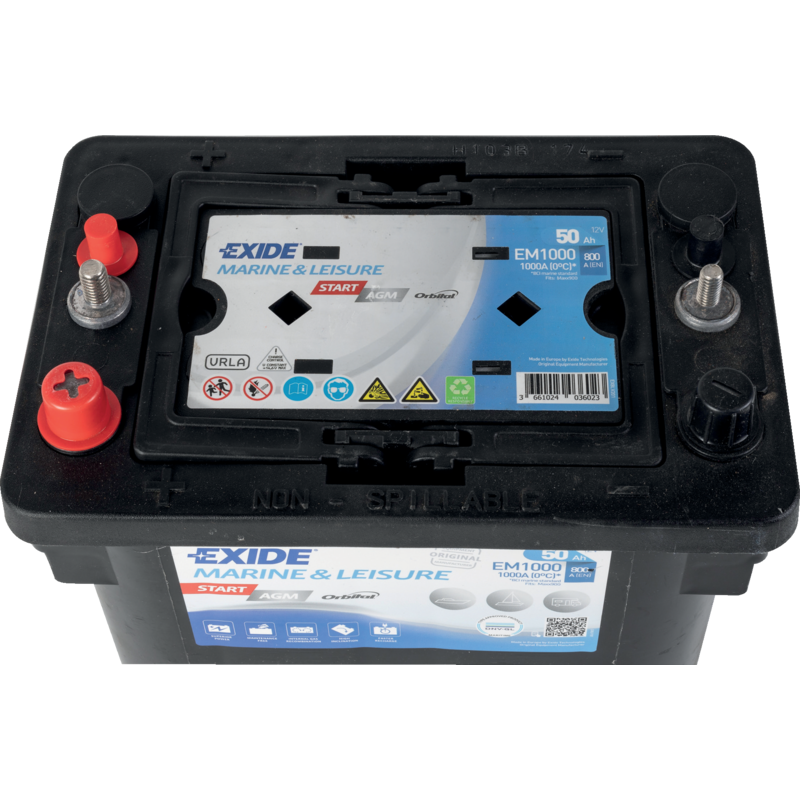 Exide Batterie 12 V, 50 Ah, 800 A, Exide Maxxima 900, EM 1000