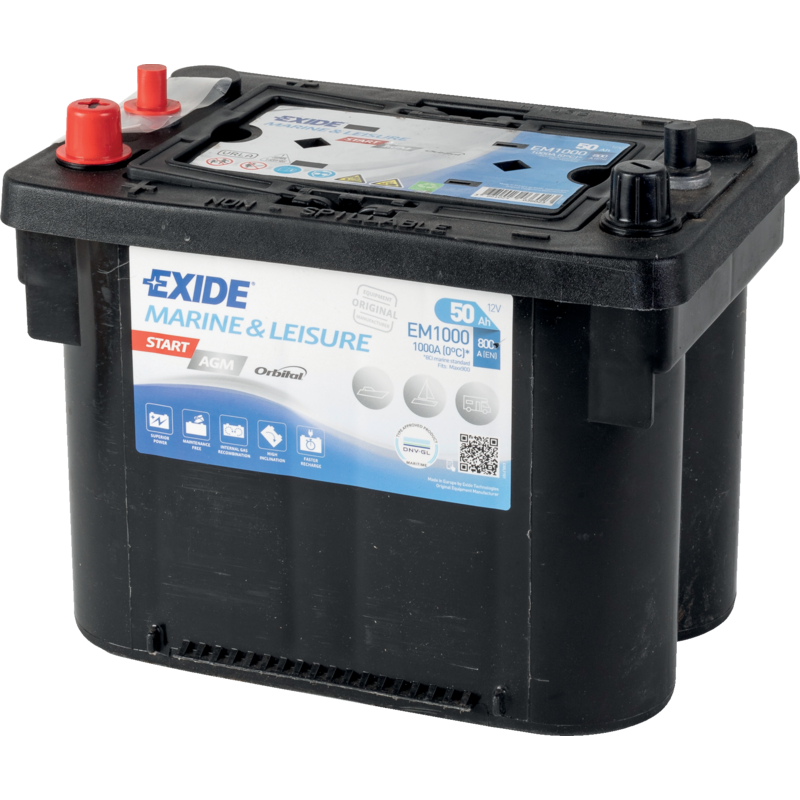 Exide Batterie 12 V, 50 Ah, 800 A, Exide Maxxima 900, EM 1000