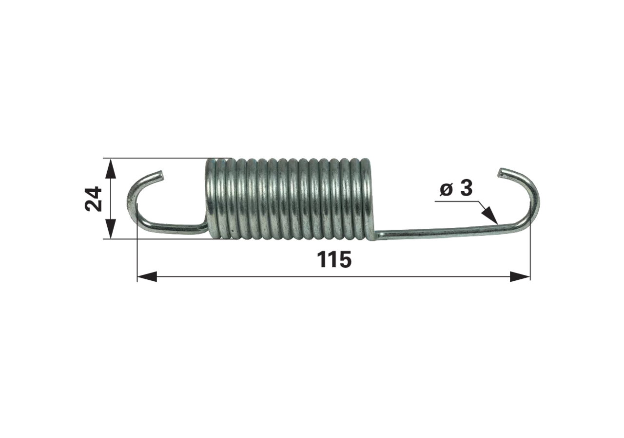 Feder für Kupplungspedal am Pedal/Ausrückhebel anstelle CNH 1680 230008 GartenShop24 - Hochwertige Gartengeräte