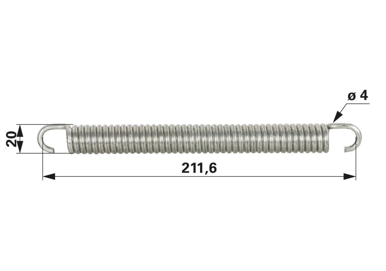 Feder für Kupplungspedal anstelle von Claas 7700068020 GartenShop24 - Hochwertige Gartengeräte