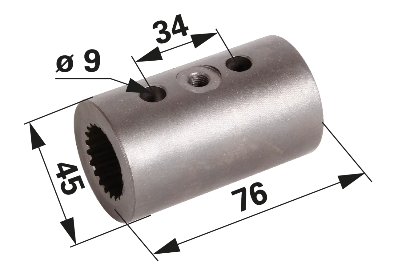 ZF Schiebemuffe Allradwelle vorne 76 x 45 mm 21 Zähne anstelle von Steyr 133700420715 ZF