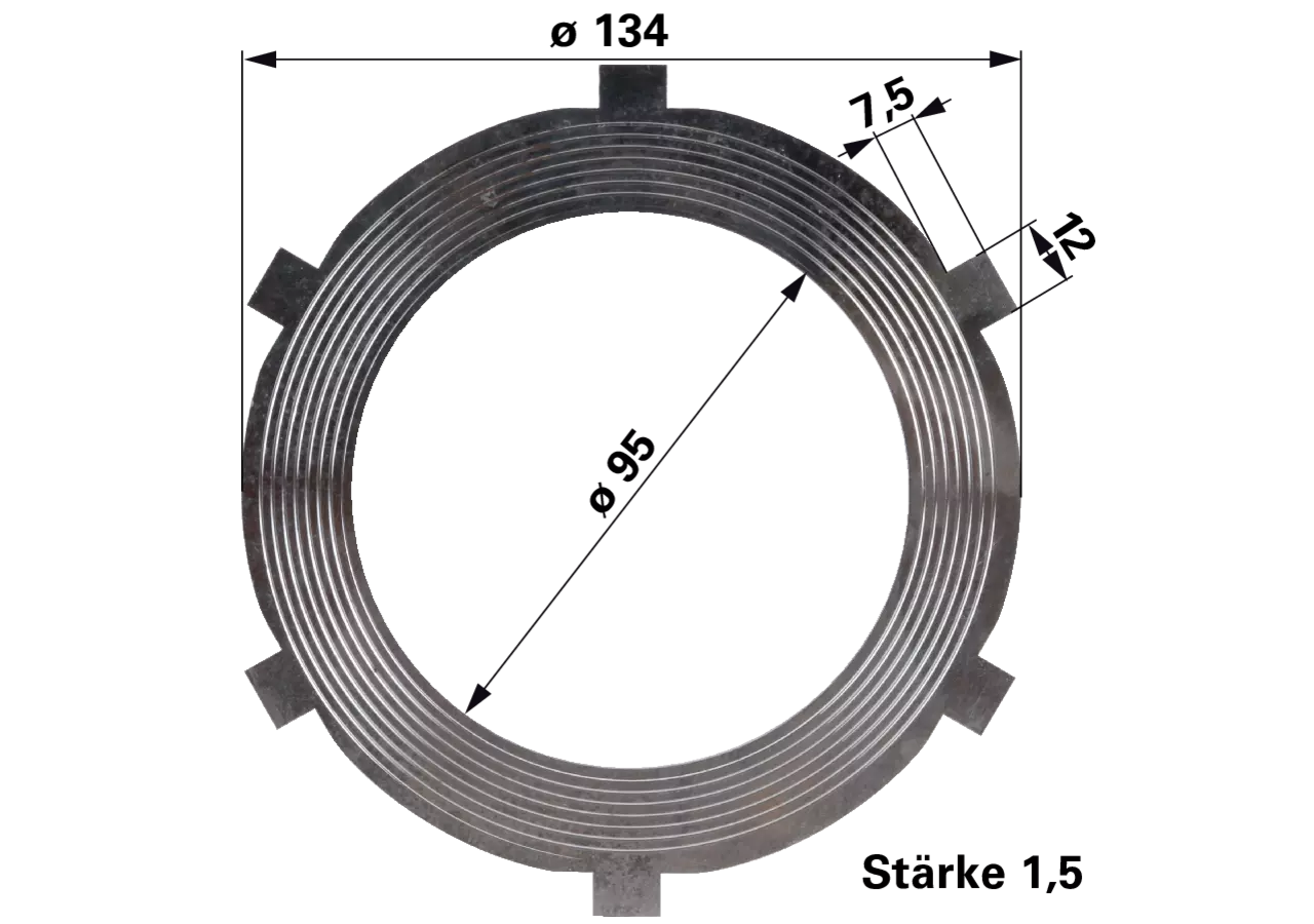 Außenlamelle 95 x 134 x 1,5 mm – Lindner 1450-1750 für Allrad GartenShop24 - Hochwertige Gartengeräte