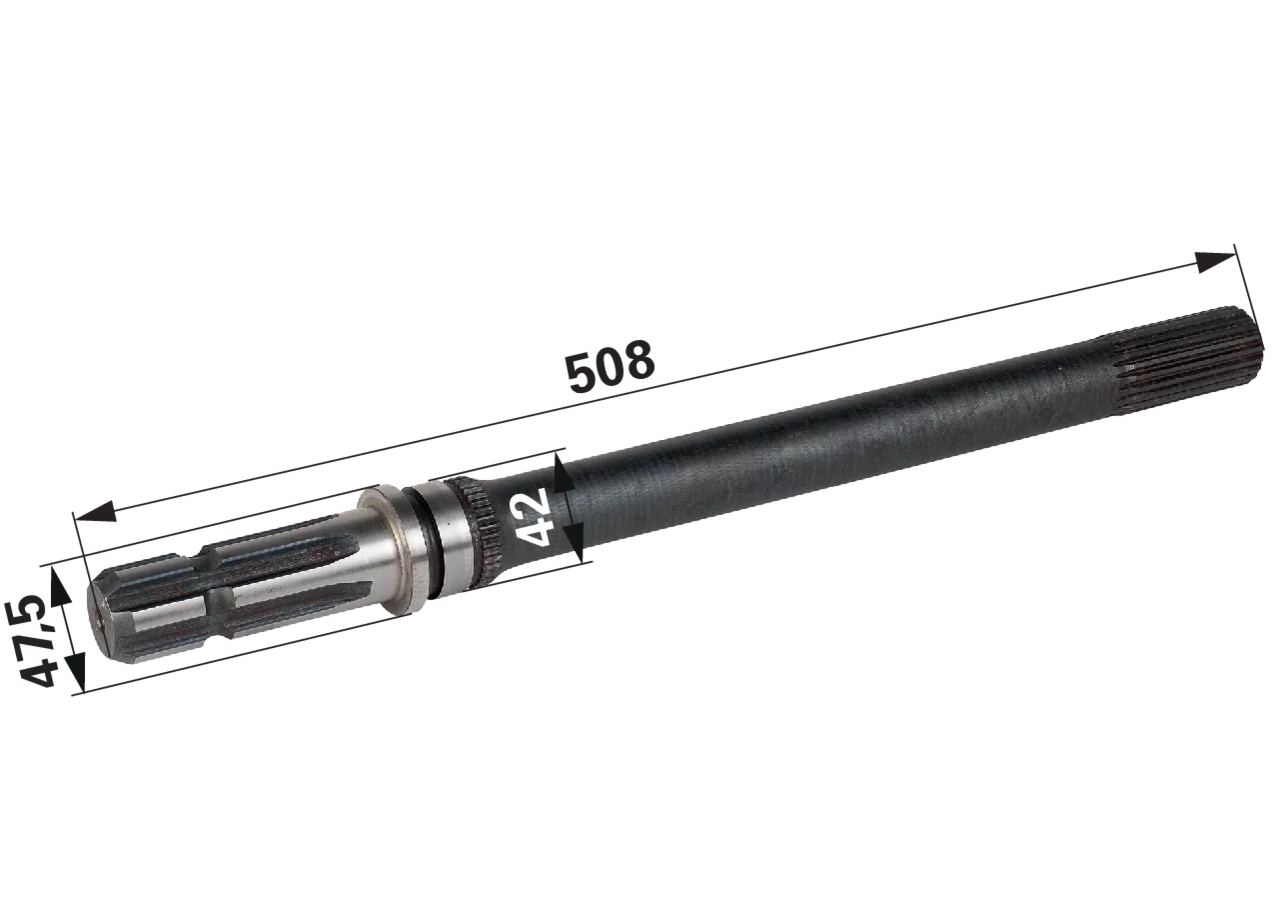 Zapfwellenstummel 1 3/8 Zoll 6 Zähne passend für Massey Ferguson Außendurchmesser 42 mm GartenShop24 - Hochwertige Gartengeräte
