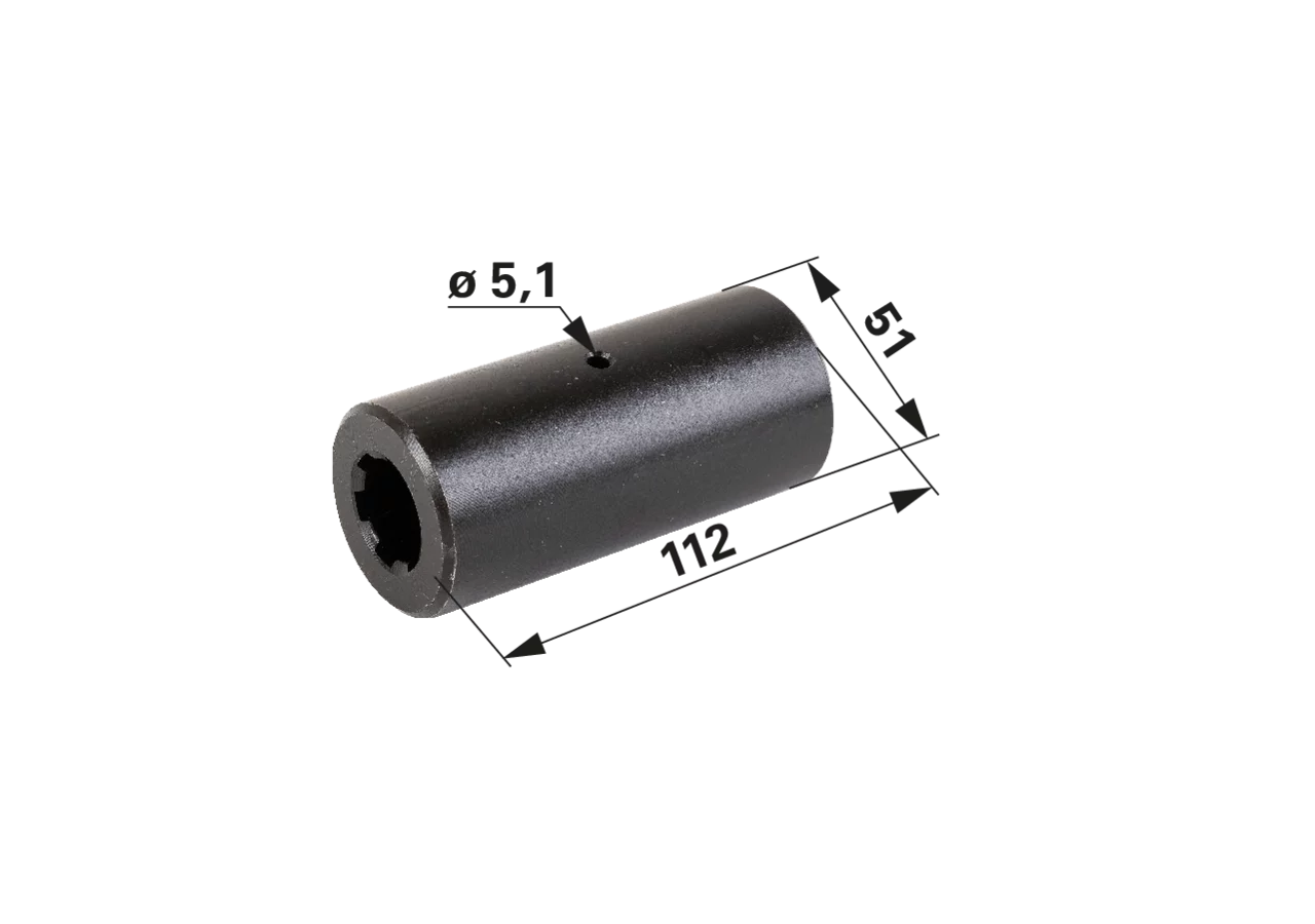 Schiebemuffe Allradwelle hinten, Länge 112 mm passend für Massey Ferguson GartenShop24 - Hochwertige Gartengeräte