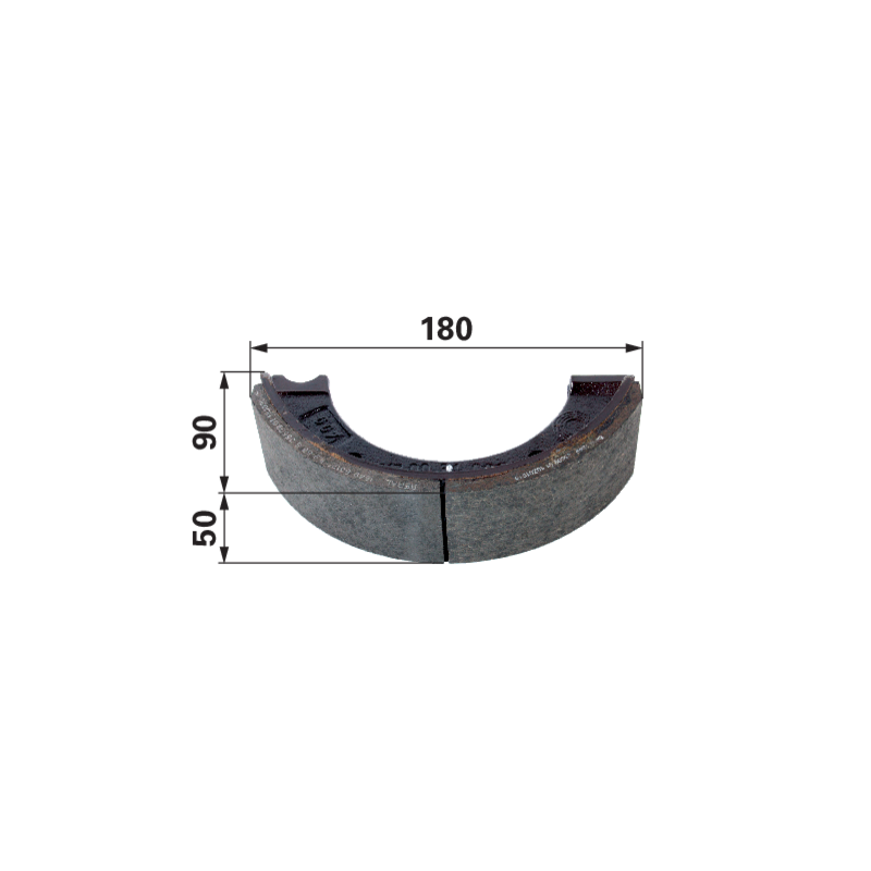Knott Bremsbacke 180 x 50 x 90 mm 131700340014
