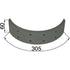 Steyr Bremsbelag hinten, 305 x 60 x 10 mm