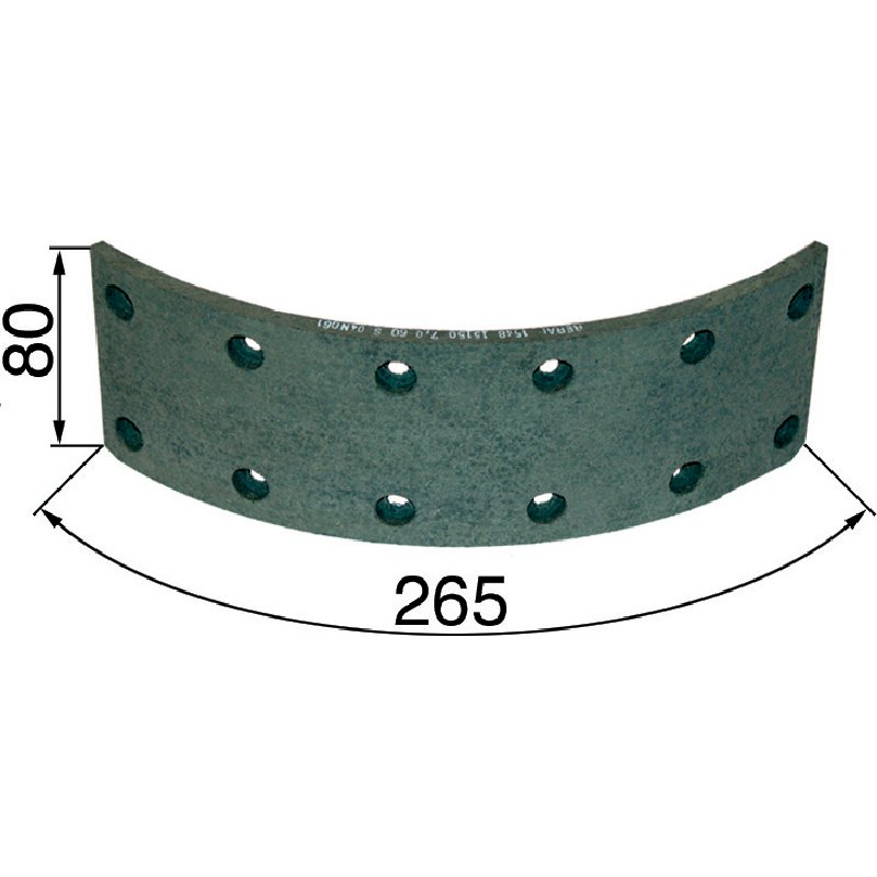Steyr Bremsbelag vorne, 265 x 80 x 7 mm