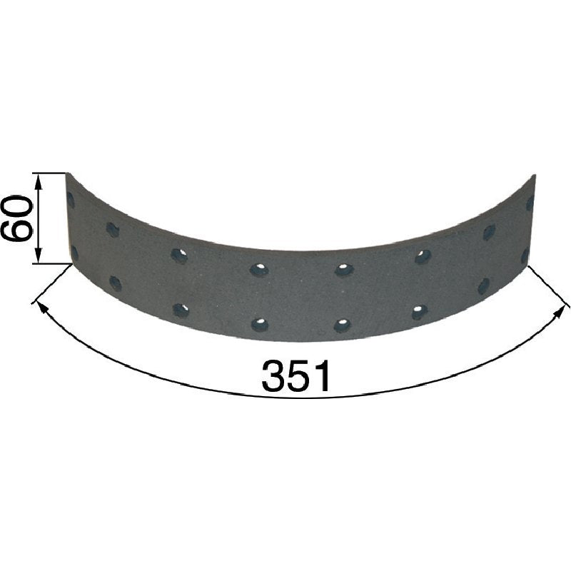 Steyr Bremsbelag hinten, 351 x 60 x 6 mm