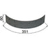 Steyr Bremsbelag hinten, 351 x 60 x 6 mm