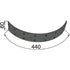 Steyr Bremsbelag hinten, 440 x 60 x 8 mm