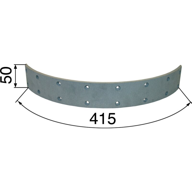 Steyr Bremsbelag hinten, 415 x 50 x 6 mm