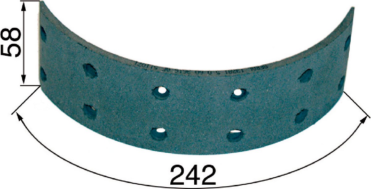 Bremsbelag hinten 242 x 58 x 5 mm passend für Steyr GartenShop24 - Hochwertige Gartengeräte