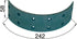Bremsbelag hinten 242 x 58 x 5 mm passend für Steyr GartenShop24 - Hochwertige Gartengeräte