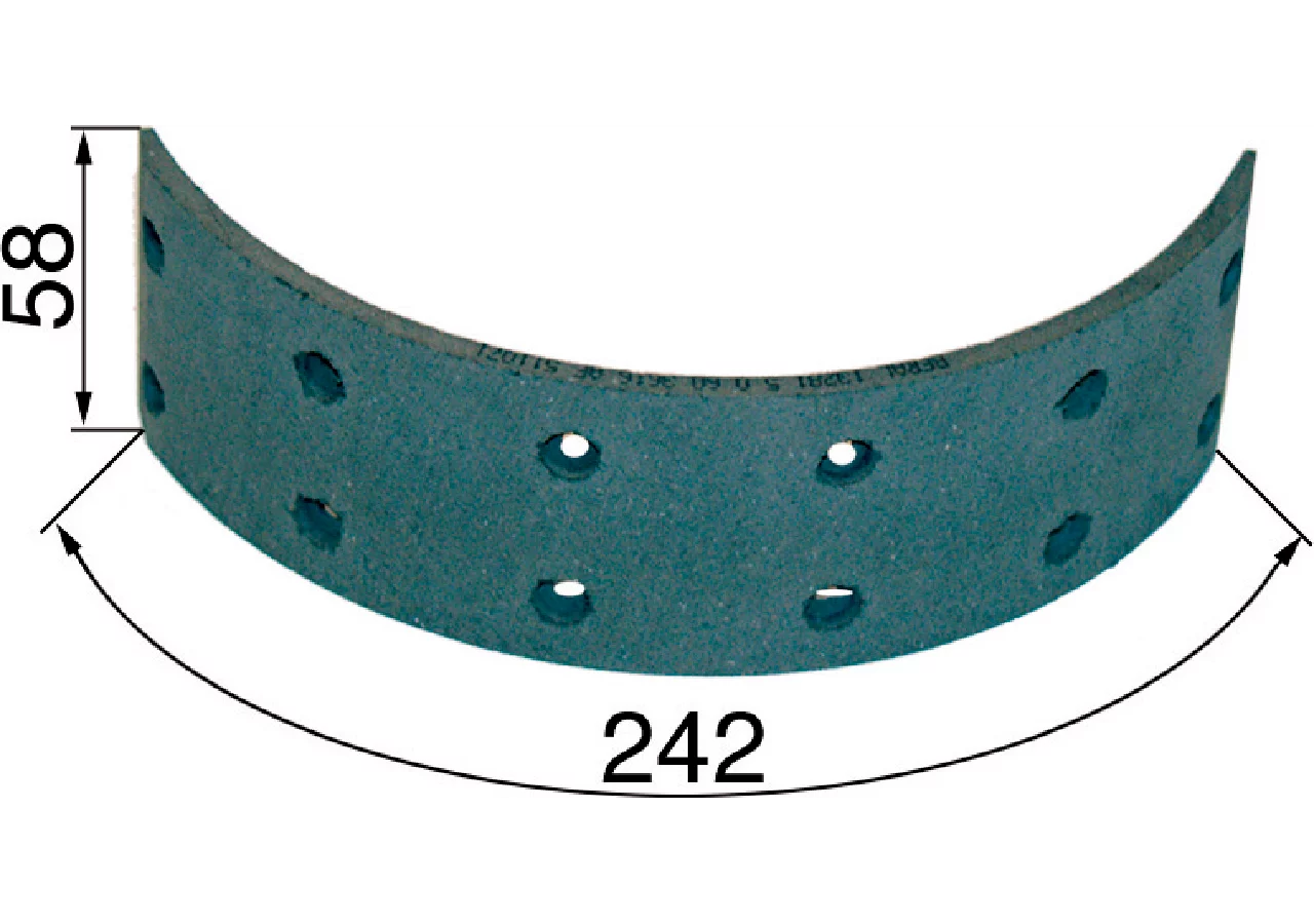Bremsbelag hinten 242 x 58 x 5 mm passend für Steyr GartenShop24 - Hochwertige Gartengeräte