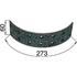 Steyr Bremsbelag hinten, 273 x 60 x 5 mm