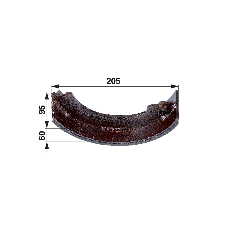Steyr Bremsbacke 205 x 60 x 95 mm 1295340914