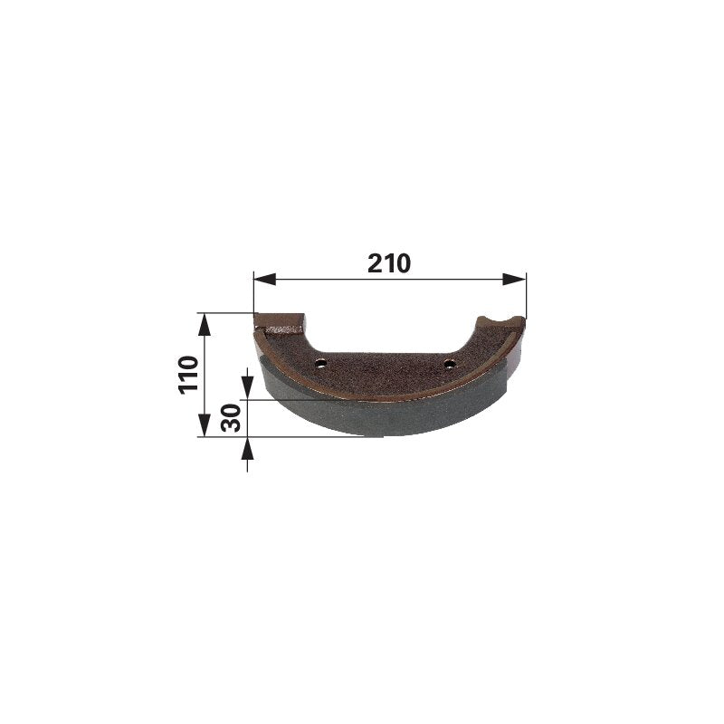 Steyr Bremsbacke 210 x 30 x 110 mm 133700340913 – Feststellbremse