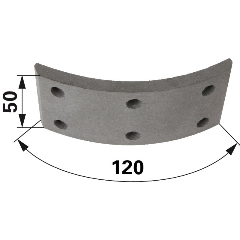 Bremsbelag geteilt 122x50x8 mm zu Steyr