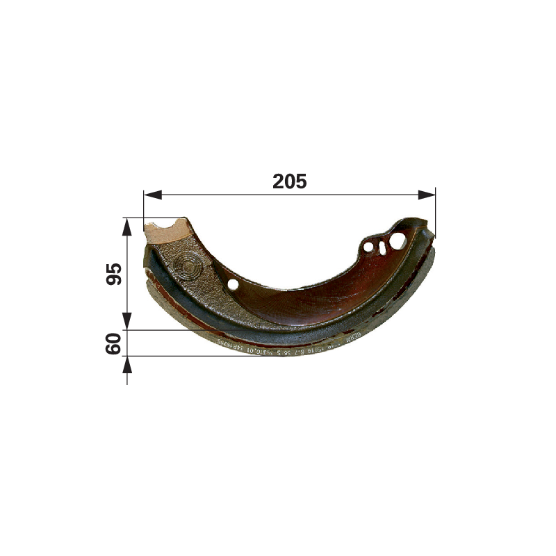 Steyr Bremsbacke für hydraulische Betätigung 1295340901