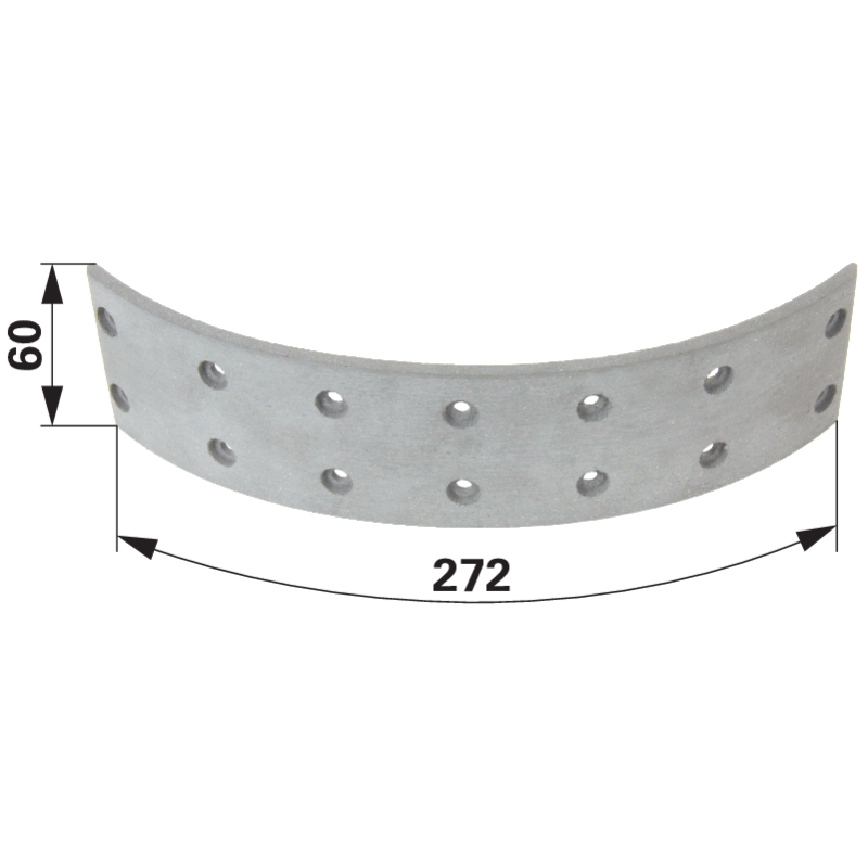 Case IH Bremsbelag 272 x 60 mm 3226414 – zum Nieten