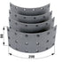 Case IH Bremsbelagsatz mit Nieten, 208 x 88 x 5 mm, 4 Stück 262705 – Satz + Nieten