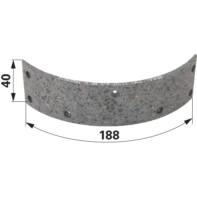 Lindner Bremsbelag 188 x 40 x 4,5 mm 3200995