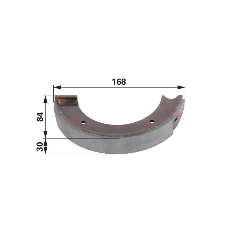 Deutz Bremsbacke für Handbremse, 168 x 30 x 84 mm