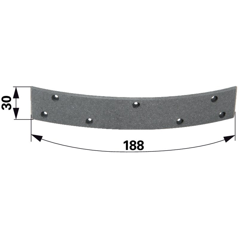 Deutz Bremsbelag 188 x 30 x 4 mm