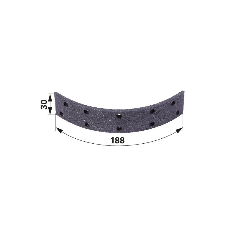 Deutz Bremsbelag 188 x 30 x 5 mm