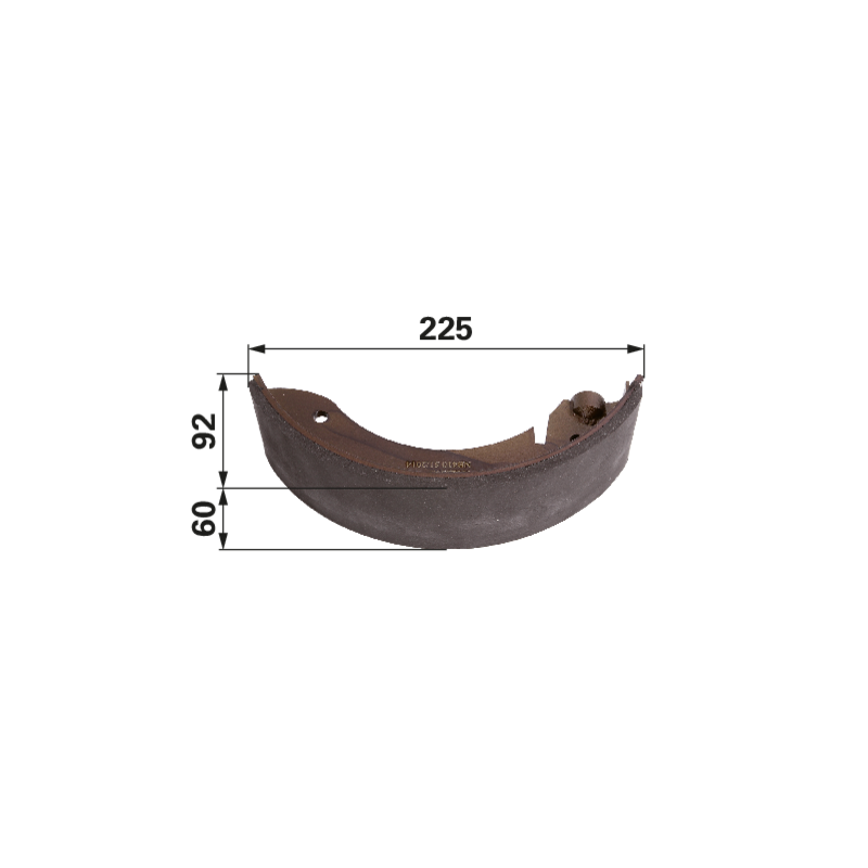 Deutz Bremsbacke 225 x 60 mm – vorne