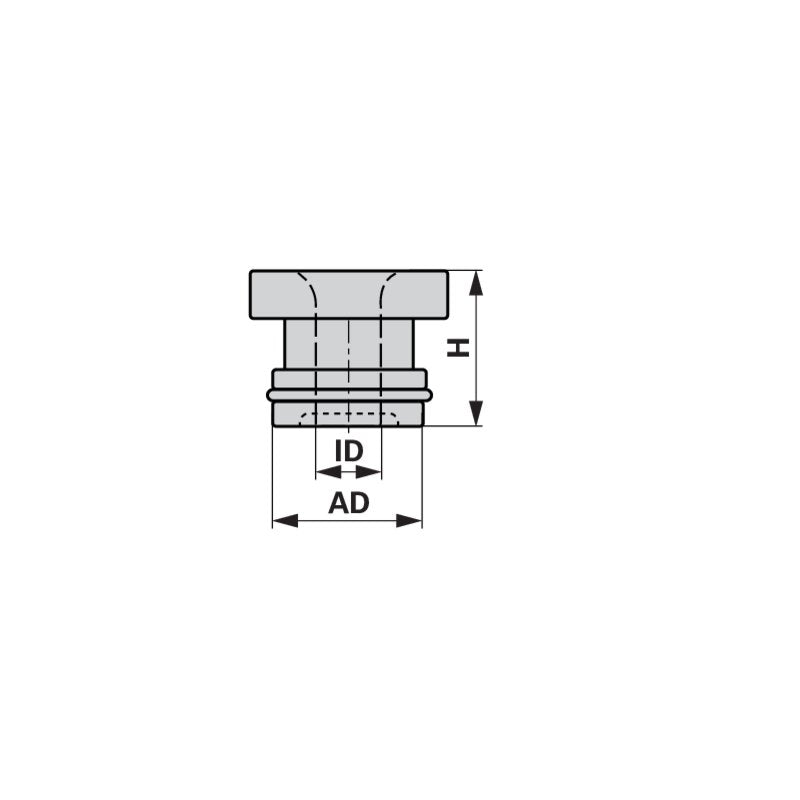 FTE Gummistopfen AD 22 mm, Länge 13 mm