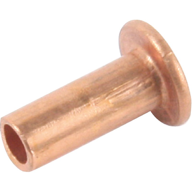 Kupfernieten 3 x 8 mm, 100 Stück – Halbhohlniete DIN 7338 B &nbsp;
