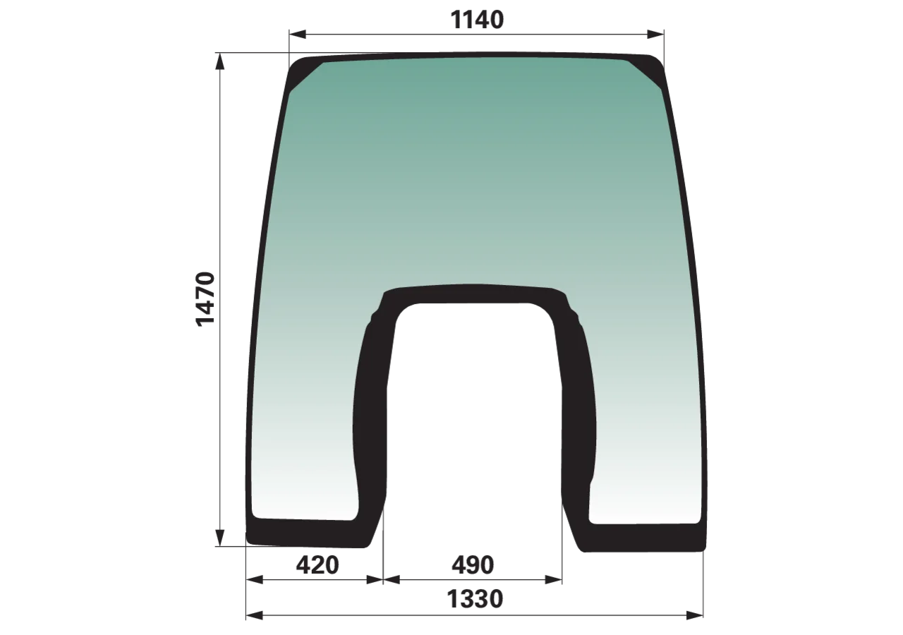 Frontscheibe anstelle von CNH 51445902 GartenShop24 - Hochwertige Gartengeräte