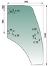 Türscheibe rechts, grün getönt, ab Baujahr 05/2001, anstelle von Lindner 3203412 GartenShop24 - Hochwertige Gartengeräte