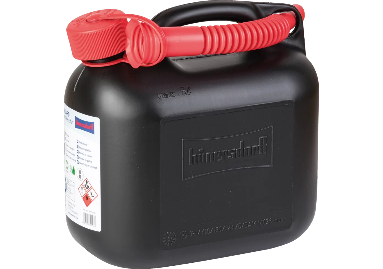 Benzinkanister aus Kunststoff, 5 Liter, Schwarz GartenShop24