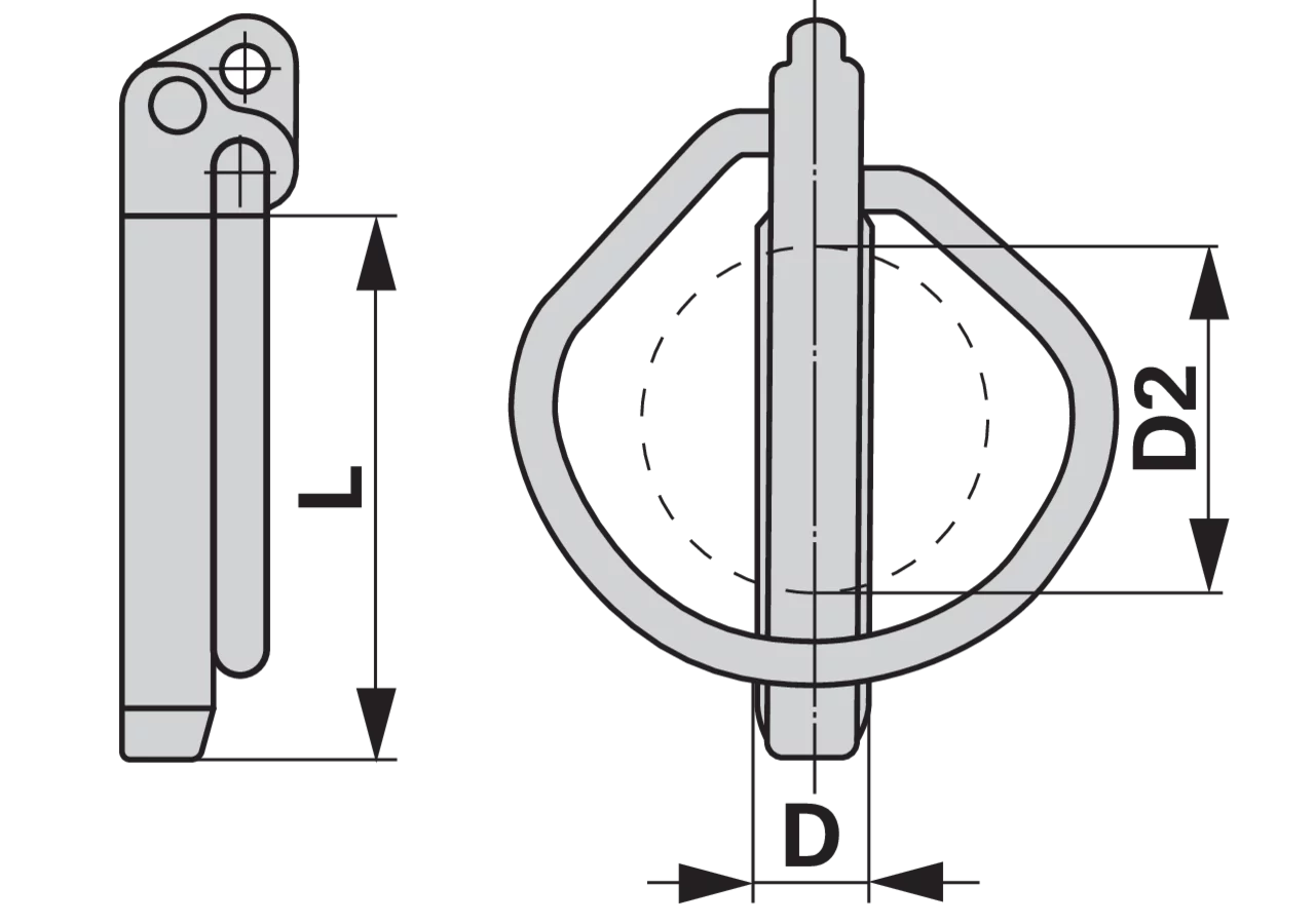 Klappvorstecker mit Loch, 11 x 55 mm, 10 Stück GartenShop24