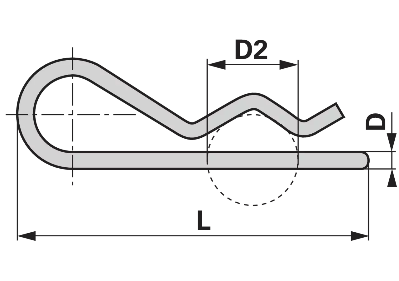 Federvorstecker 7,0 x 163 mm, 10 Stück GartenShop24
