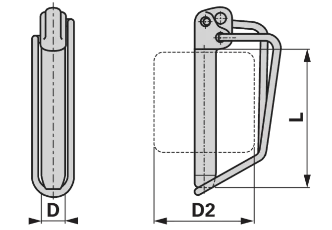 Formclip 9,5 mm Rübig Außendurchmesser 2 (D2) 50 mm Rübig