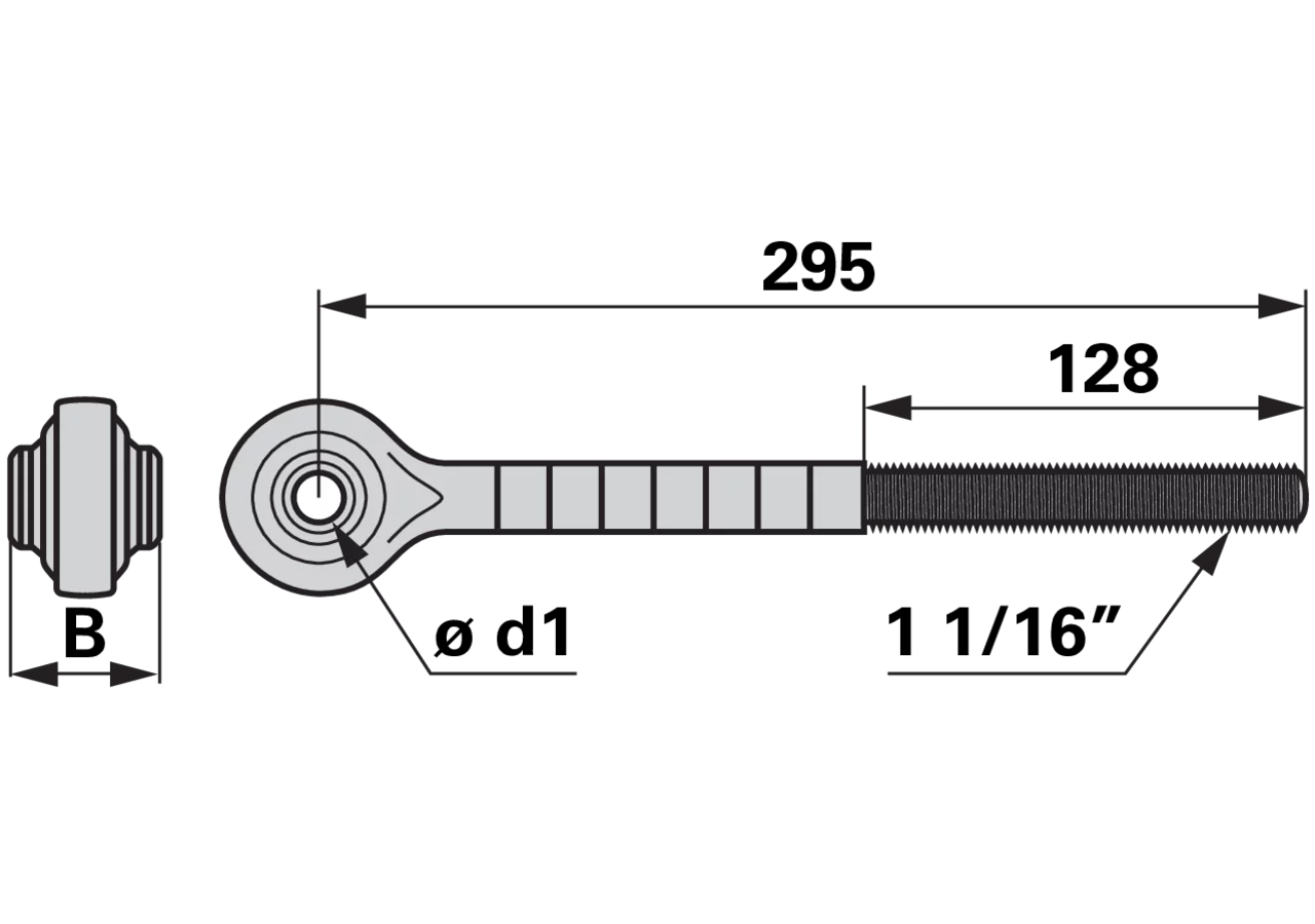 Oberlenker mechanisch, Kat. 1, 610-770 mm,1 1/16 UNF GartenShop24