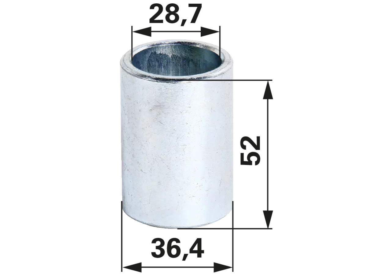 Unterlenkerbuchse 28/36 mm, Länge 52 mm GartenShop24 - Hochwertige Gartengeräte