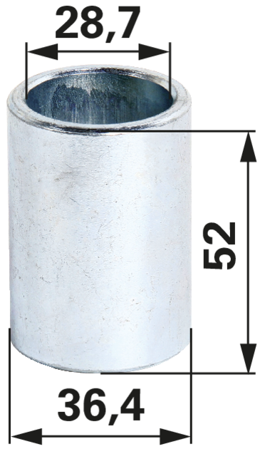 Unterlenkerbuchse 28/36 mm, Länge 52 mm GartenShop24 - Hochwertige Gartengeräte
