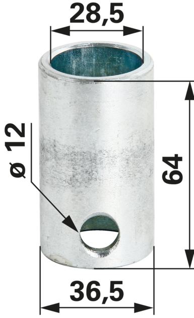 Unterlenkerbuchse 28/36 mm mit Sicherungsloch GartenShop24 - Hochwertige Gartengeräte