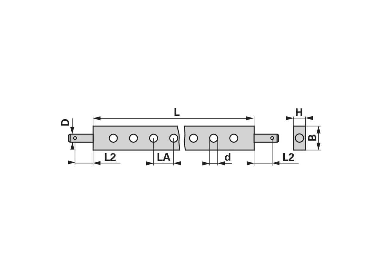 Scharmüller Ackerschiene Kat. 3 02.470.003 – 960 x 120 x 40 mm Scharmüller